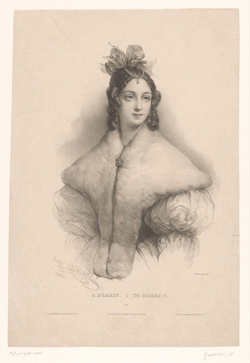 Giovane donna pensa al domani da Henri Grevedon