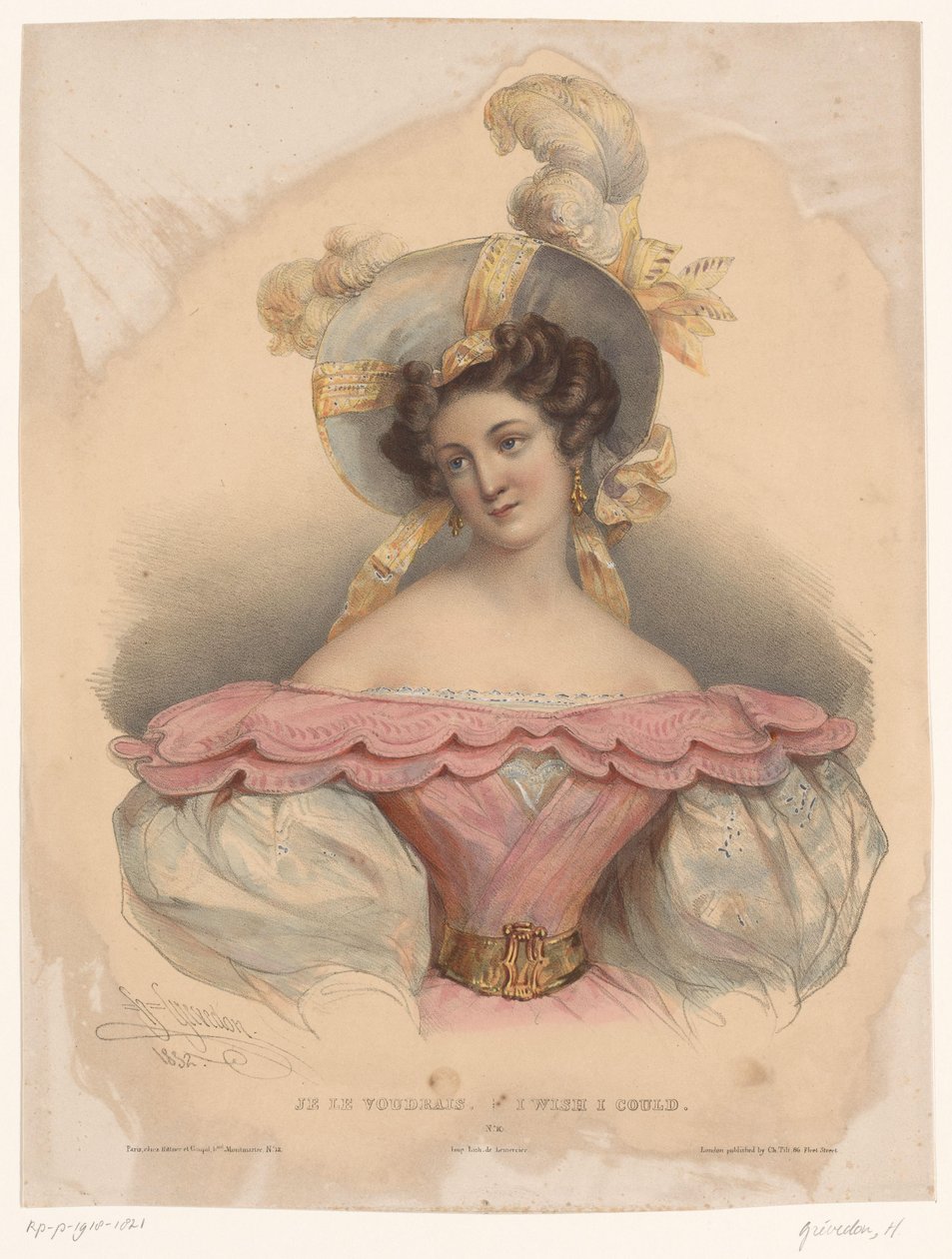 Giovane donna con pensieri di rimpianto da Henri Grevedon
