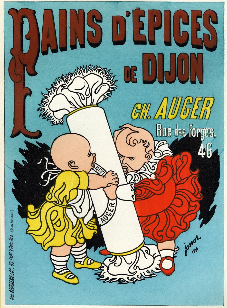Cibo e Bevande. Pan di Zenzero di Digione. Poster di Gustave Henri Jossot, Francia da Henri Gustave Jossot