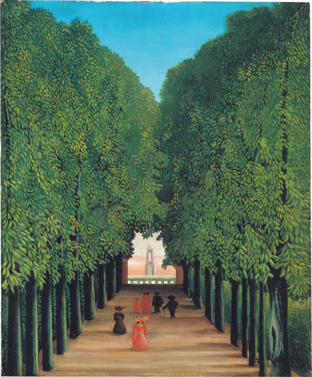 Il Viale nel Parco di Saint Cloud, c.1908 da Henri Rousseau