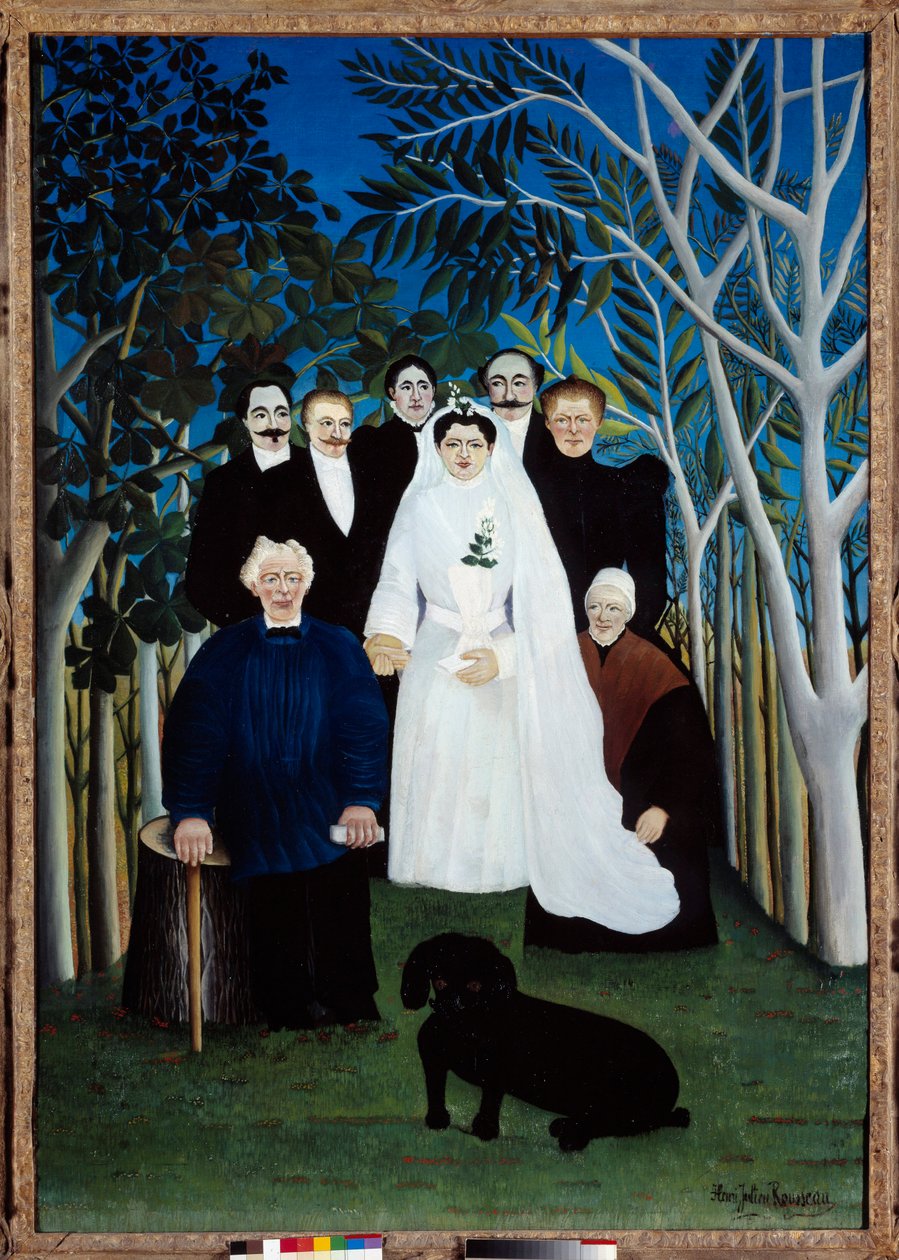 Il matrimonio intorno al 1905. Dipinto di Henri Rousseau dit Le Douanier da Henri J.F. Rousseau