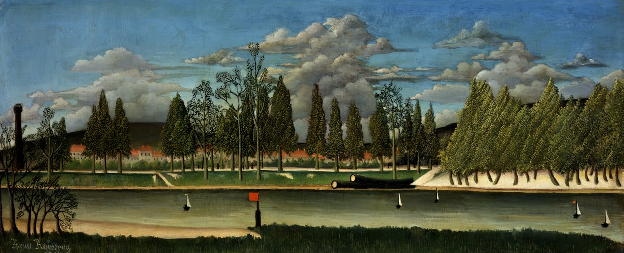 Paesaggio con tronchi d