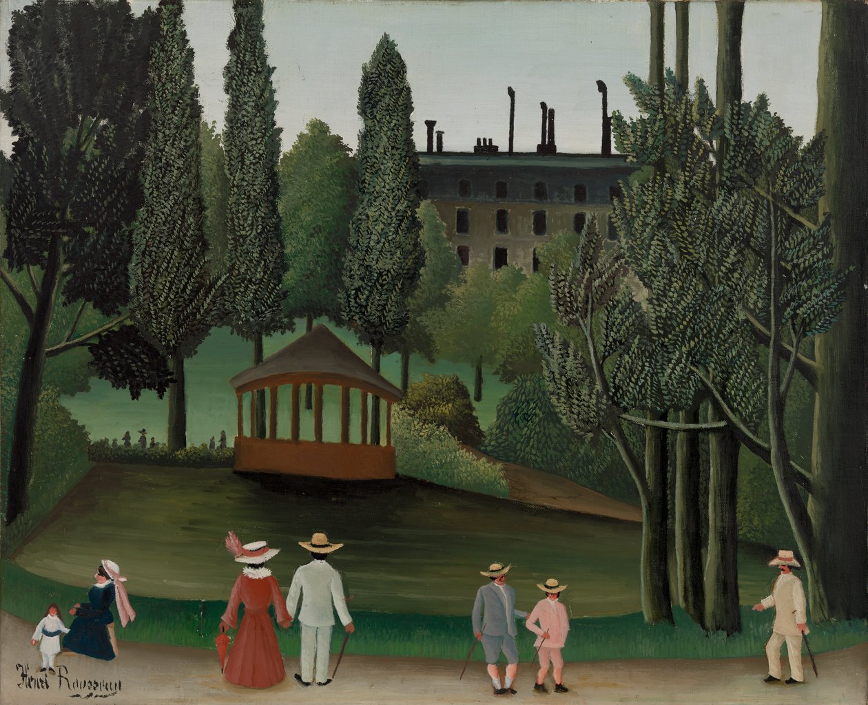 Vista del Parco Montsouris, il chiosco da Henri J.F. 1844 1910 Rousseau