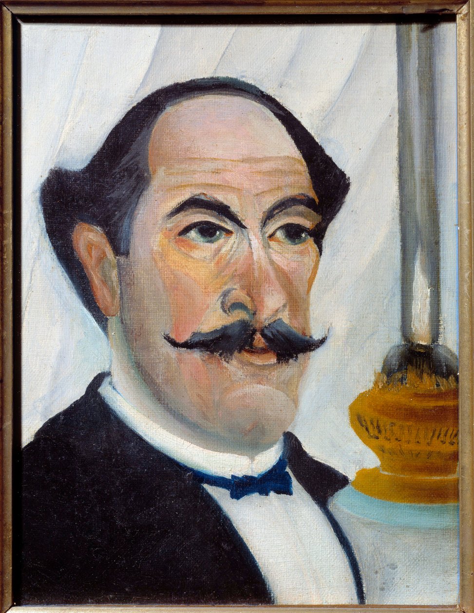 Autoritratto con lampada Dipinto di Henri Rousseau detto Le Doganiere Rousseau da Henri J.F. Rousseau