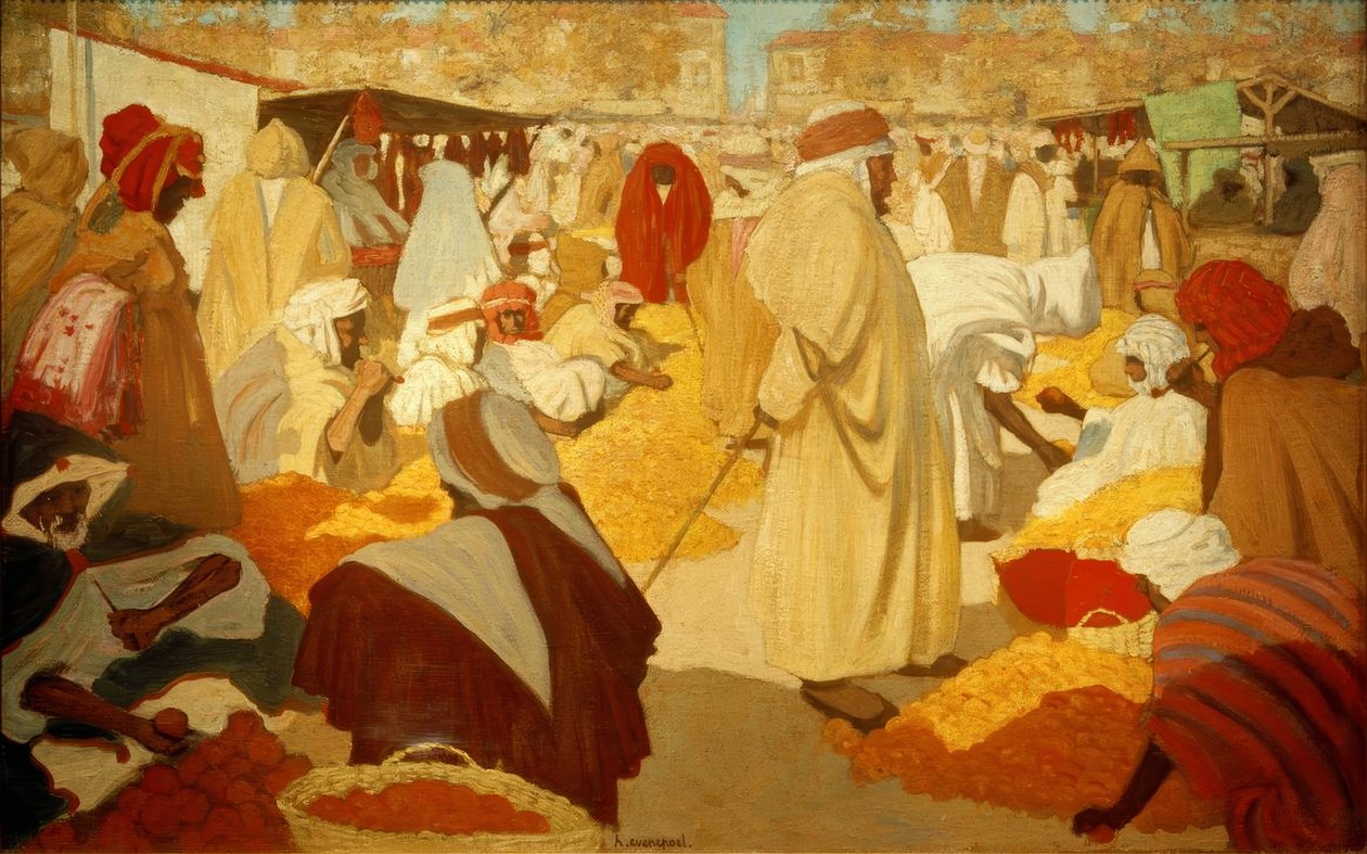 H. Evenepoel, Mercato delle arance a Blidah da Henri Jacques Edouard Evenepoel
