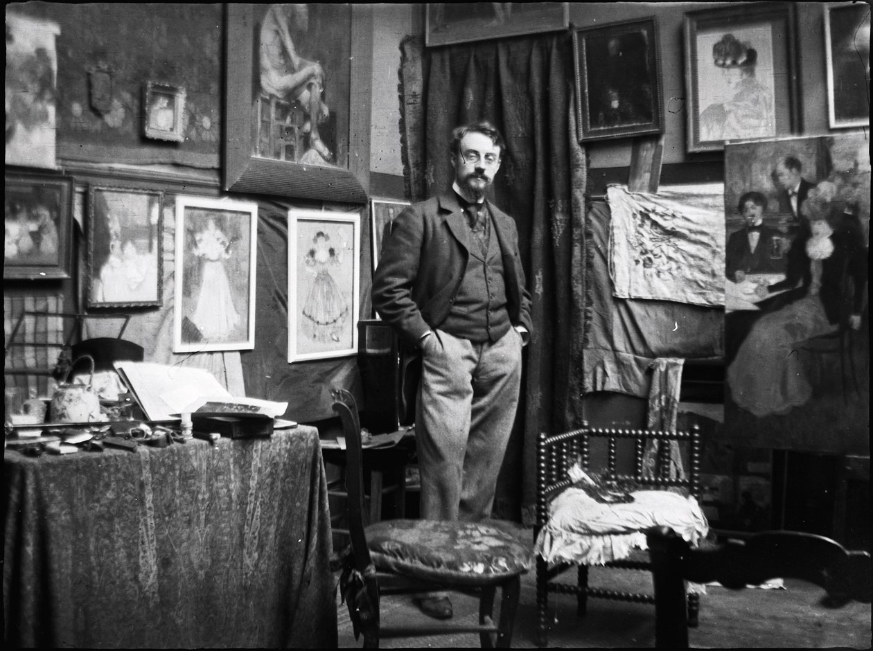 Henri Matisse nel laboratorio di Henri Evenepoel da Henri Jacques Edouard Evenepoel