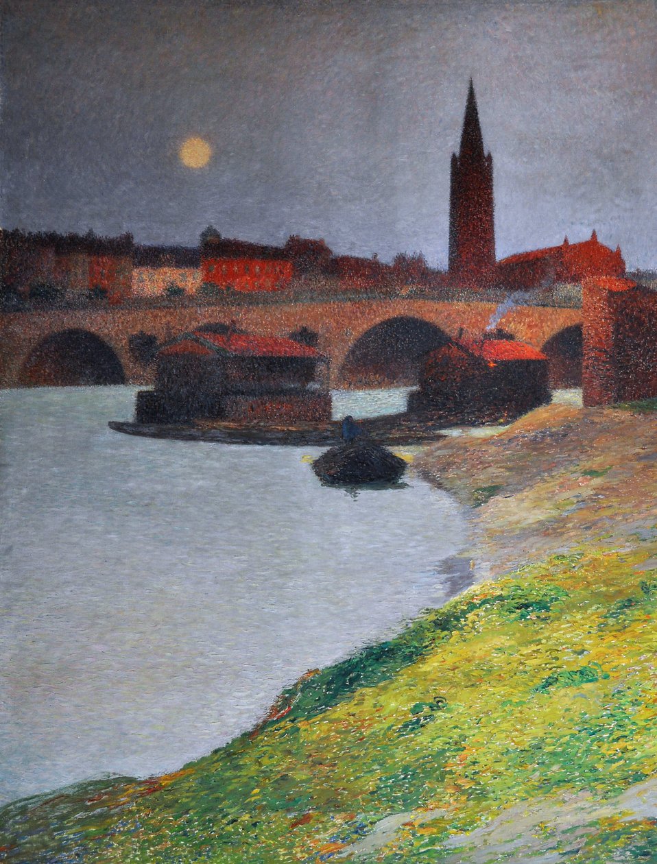 Veduta di Tolosa, 1900 circa (affresco) da Henri Jean Guillaume Martin