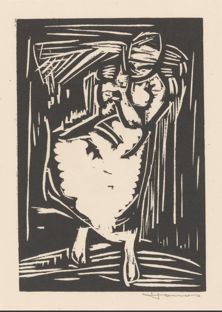 Donna che porta un sacco sulla schiena da Henri Jonas (signed by artist)