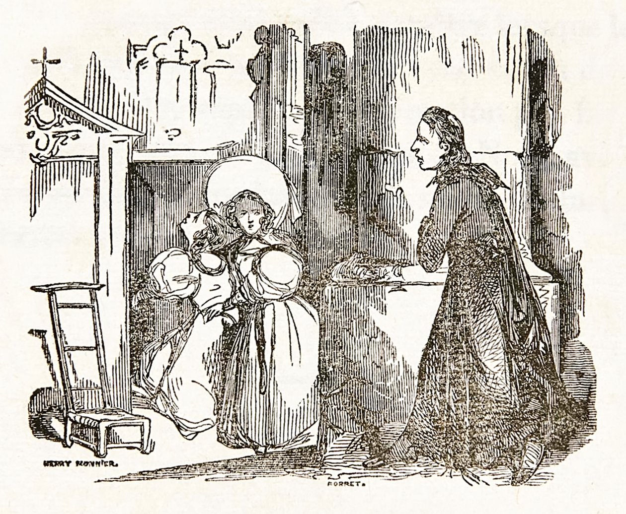 Le Rouge et le Noir di Stendhal (Marie-Henri Beyle) pagina del titolo dal Libro 1 da Henri Joseph Dubouchet