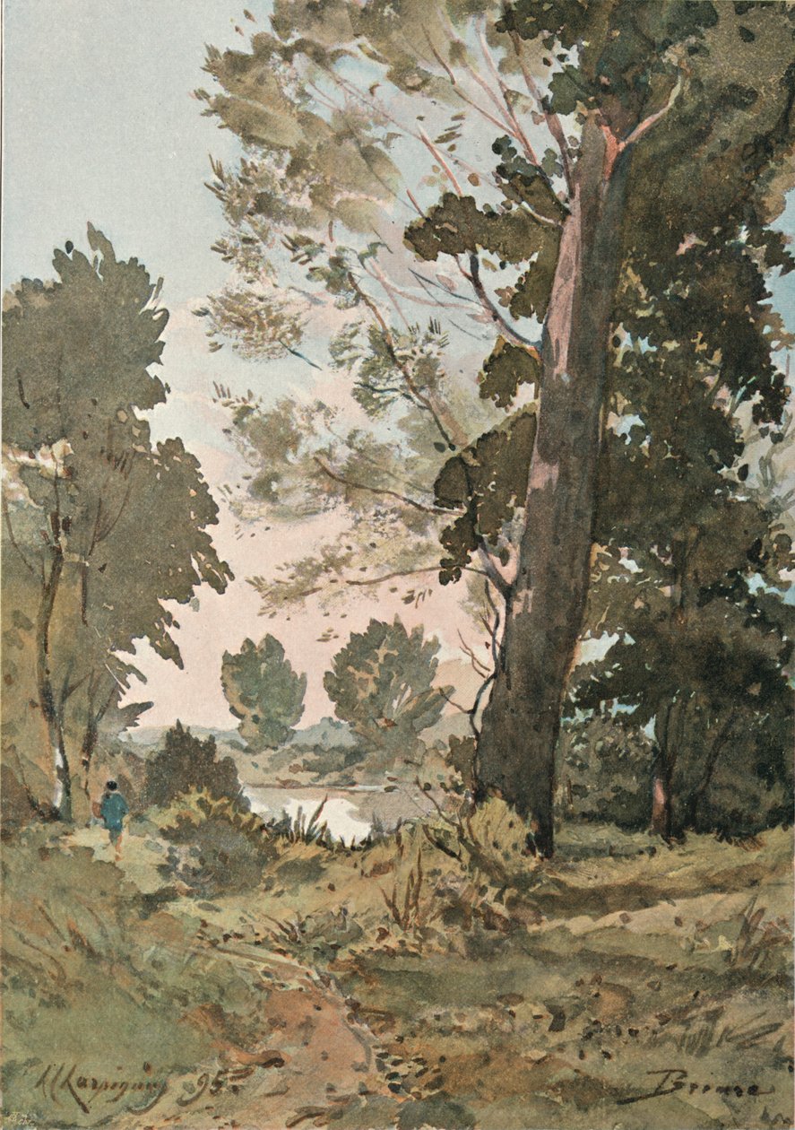 Dal acquerello di Henri Harpignies, c1839-1898, 1898 da Henri Joseph Harpignies