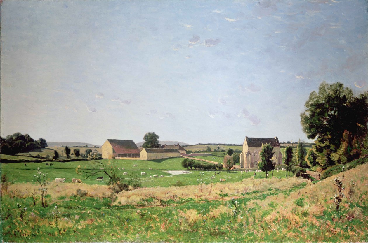 Paesaggio a Saulce, Yonne da Henri Joseph Harpignies