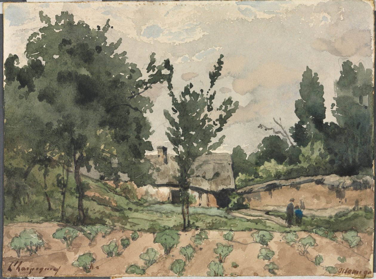 Paesaggio con Fattoria da Henri Joseph Harpignies