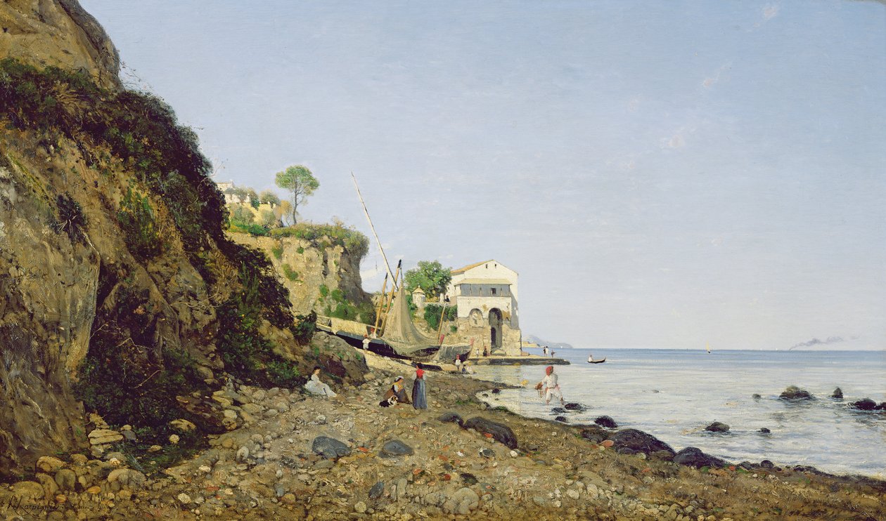 Marina a Sorrento, 1859 da Henri Joseph Harpignies