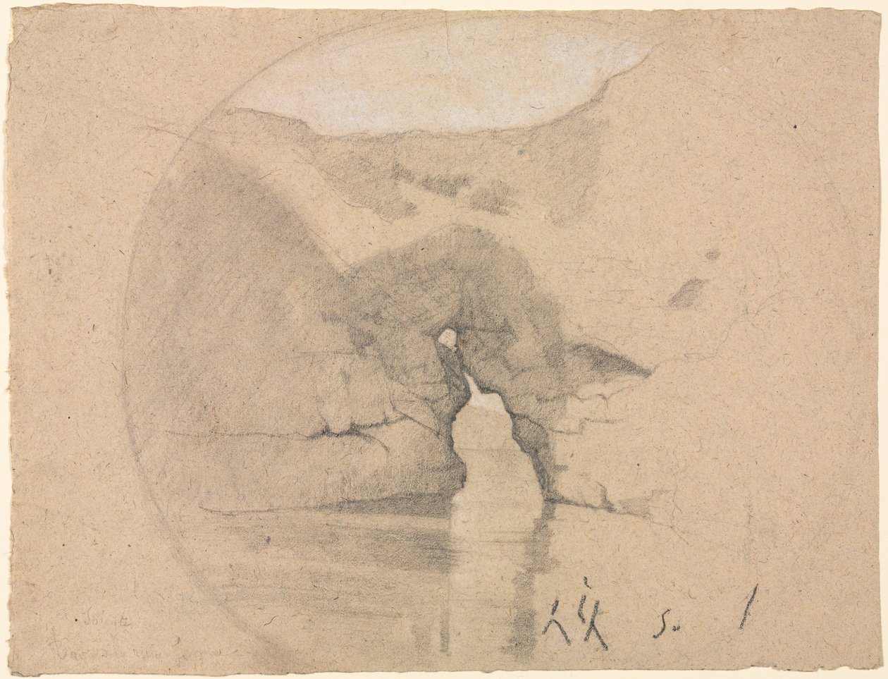 Sorrento, Bagni della Regina Giovanna da Henri Joseph Harpignies