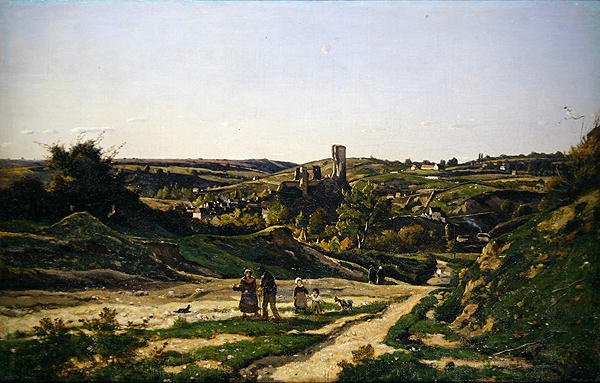 Il Castello e il Villaggio di Herisson da Henri Joseph Harpignies