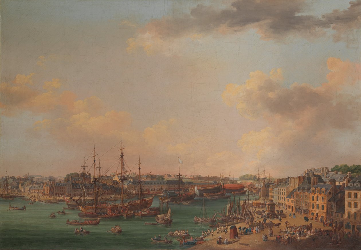 Il Porto Esterno di Brest, 1773 da Henri Joseph Van Blarenberghe