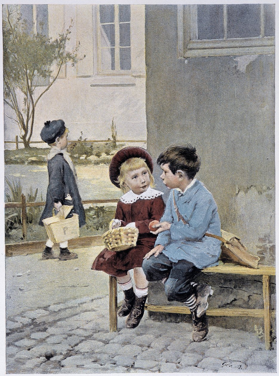 Libero scambio - acquerello di Geoffroy in "Le Figaro Illustré", maggio 1901 da Henri Jules Jean Geoffroy