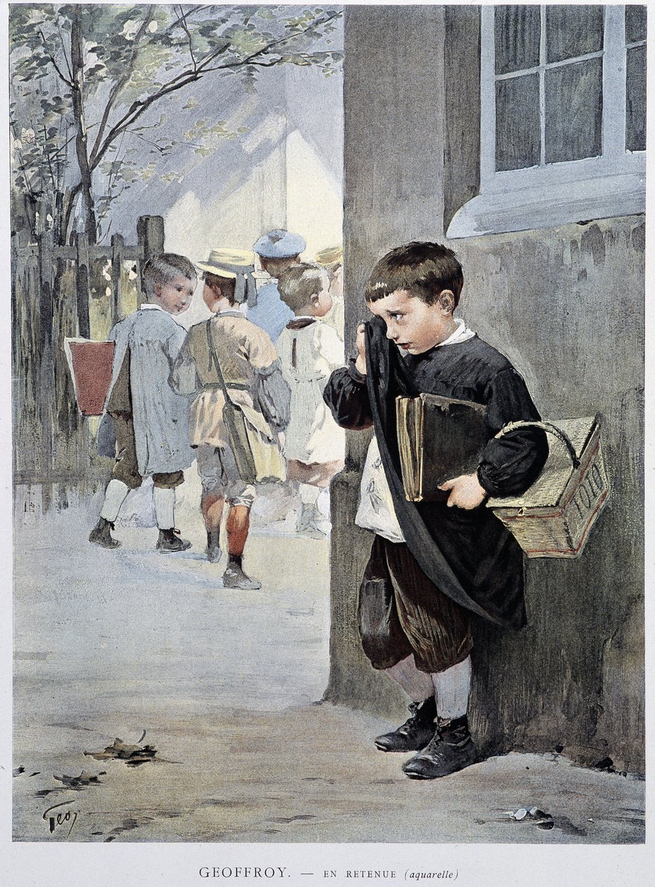 In restrizione - acquerello di Geoffroy in "Le Figaro Illustré", maggio 1901 da Henri Jules Jean Geoffroy