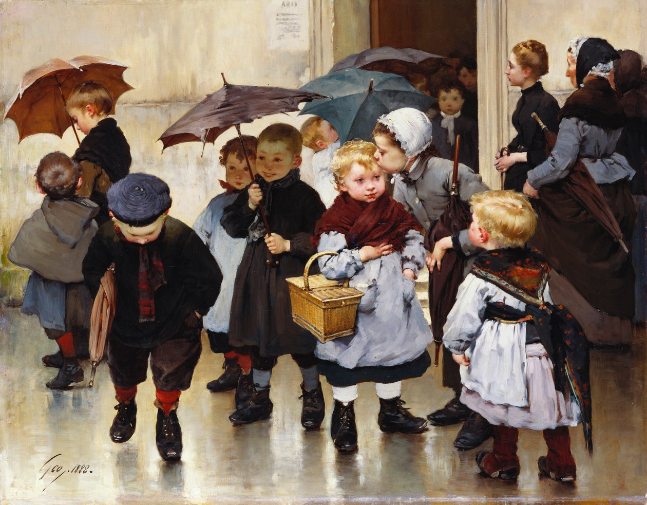 Uscendo dalla classe, 1888 da Henri Jules Jean Geoffroy