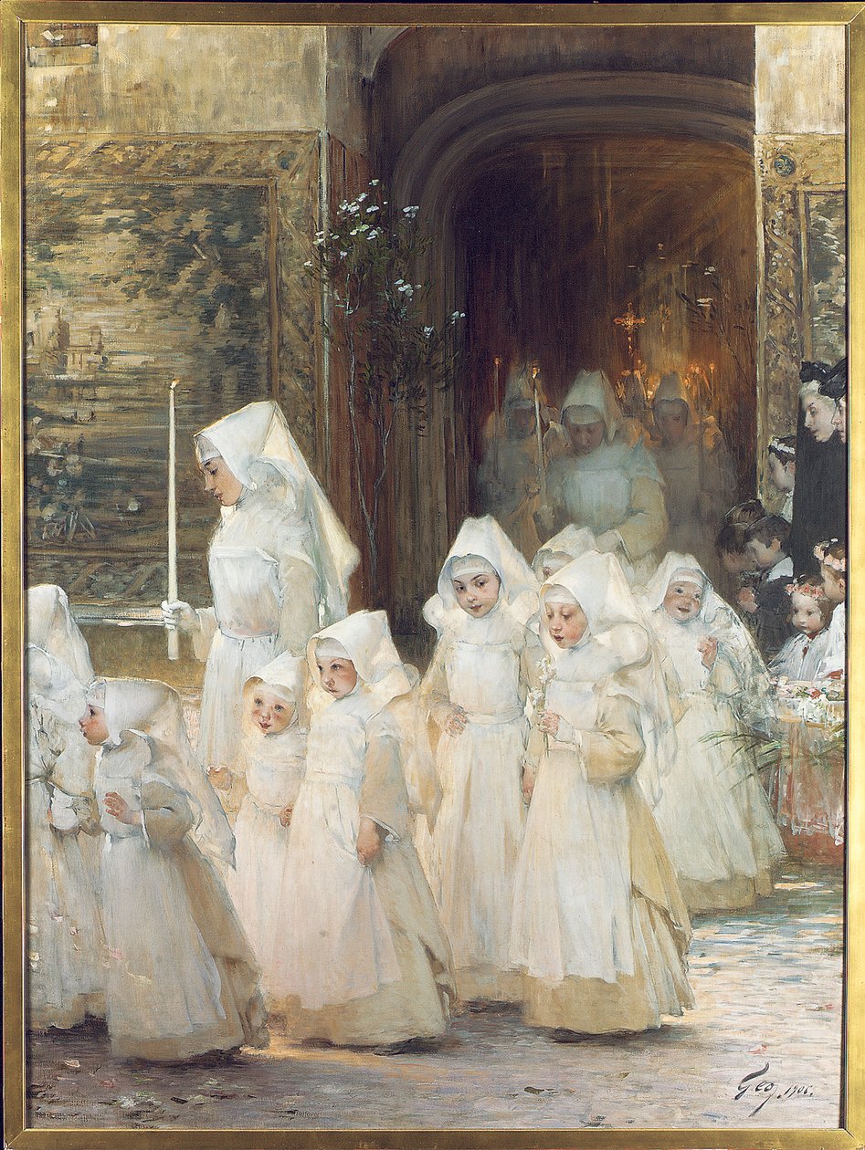 Processione di ragazze nel giorno della confermazione, L