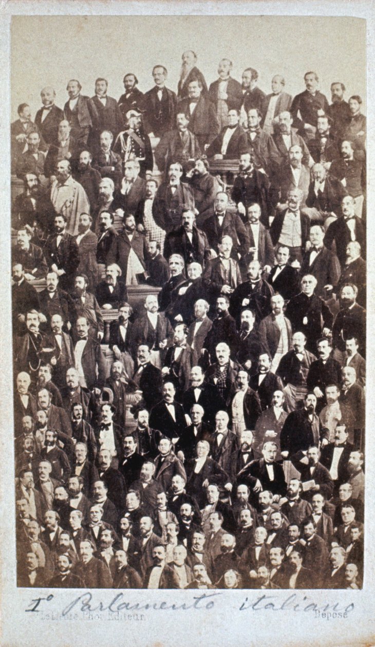 Il primo parlamento italiano 1861 da Henri Le Lieure