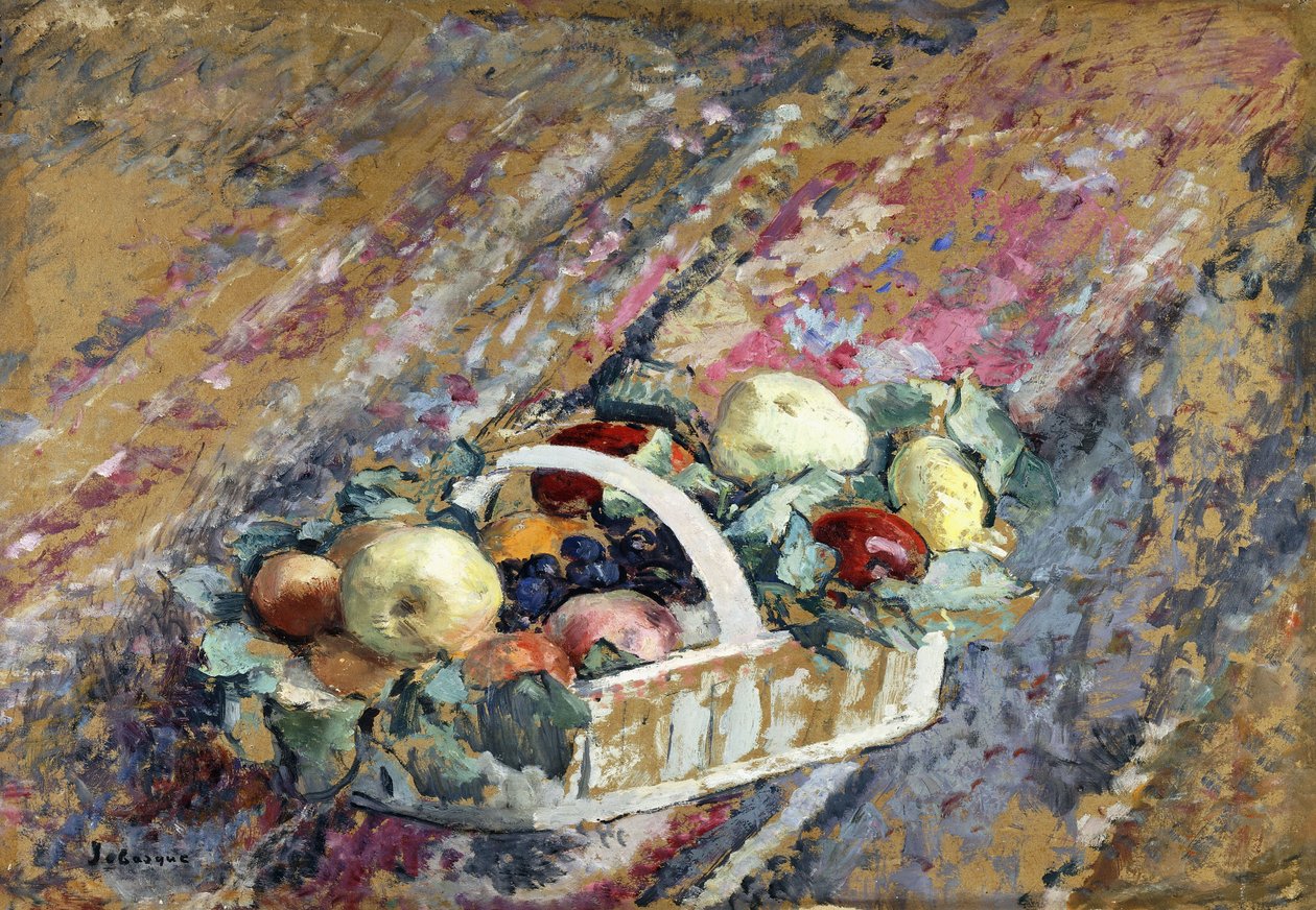 Natura morta con un cesto di frutta; Nature Morte au Panier de Fruits da Henri Lebasque