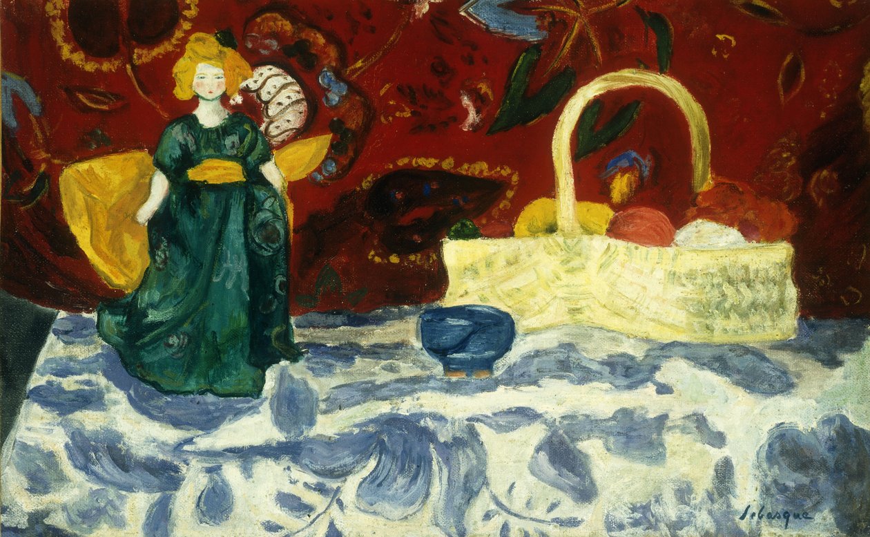 Natura Morta con Bambola e Frutta da Henri Lebasque