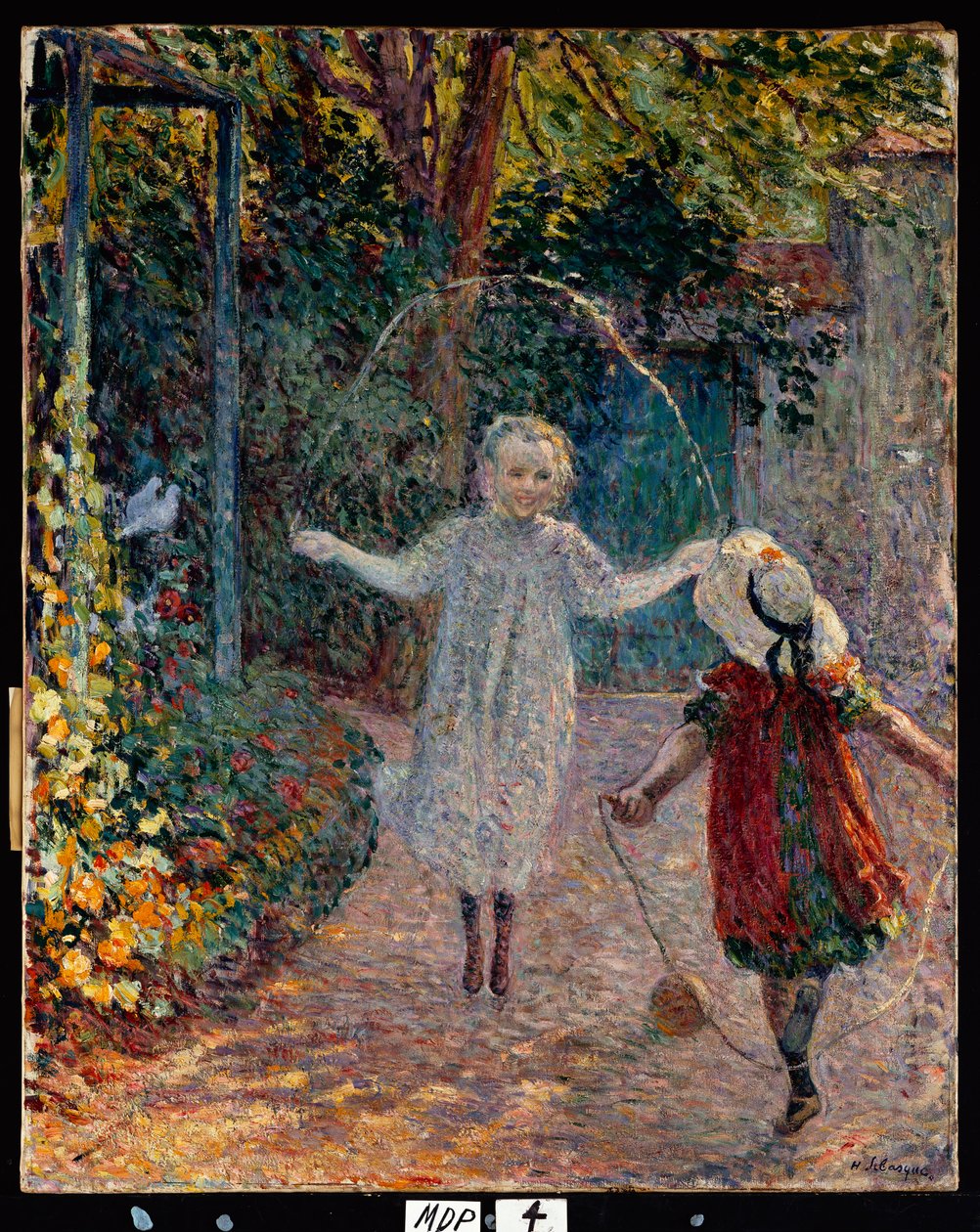 Ragazze che giocano in giardino, 1899 da Henri Lebasque