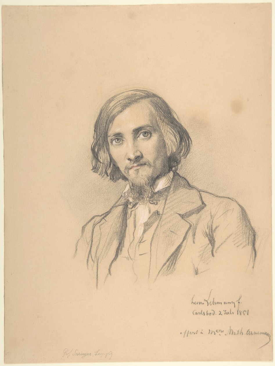Ritratto di Anton Heinrich Springer (1825-1895) da Henri Lehmann