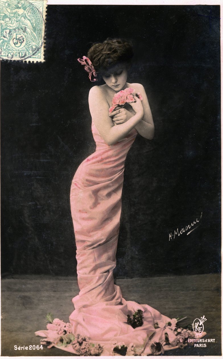 Ideale femminile intorno al 1900: giovane bellezza con silhouette molto sottile da Henri Manuel