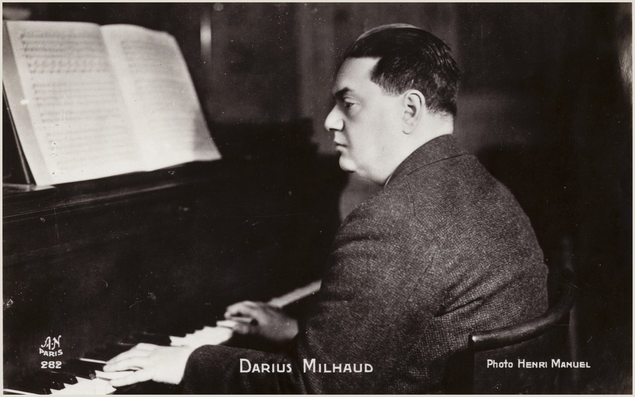 Ritratto di Darius Milhaud (foto b/n) da Henri Manuel