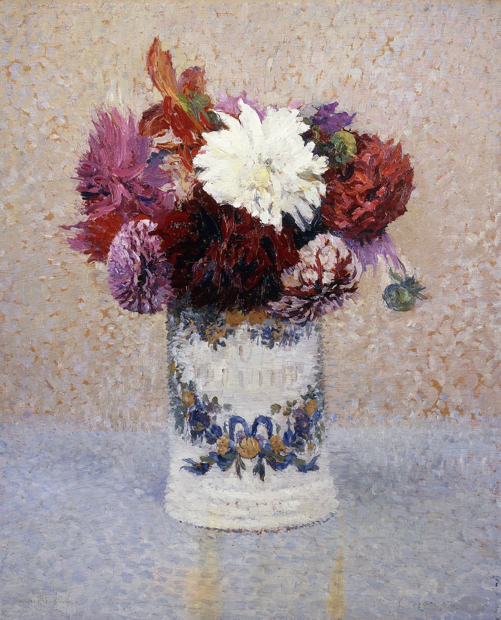 Un bouquet di dalie da Henri Martin