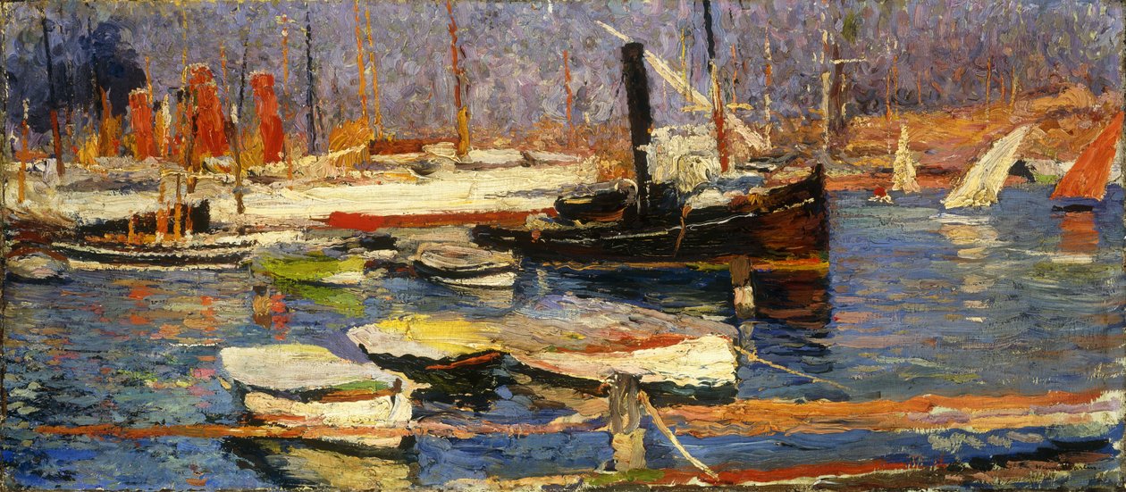 Il porto di Marsiglia, 1904-1918 da Henri Martin