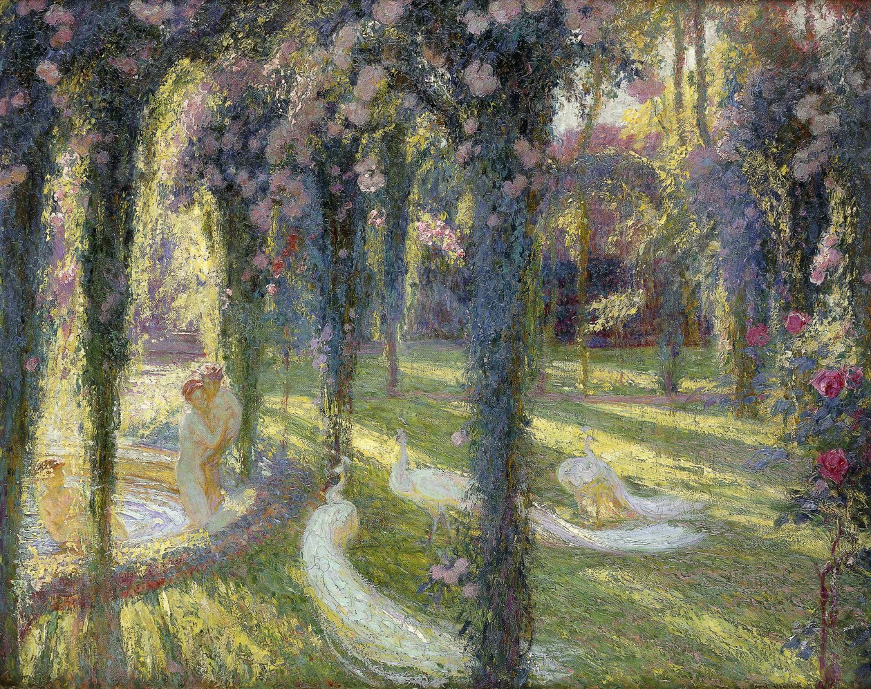 Le ninfe nel giardino; Les Nymphes dans un Jardin da Henri Martin