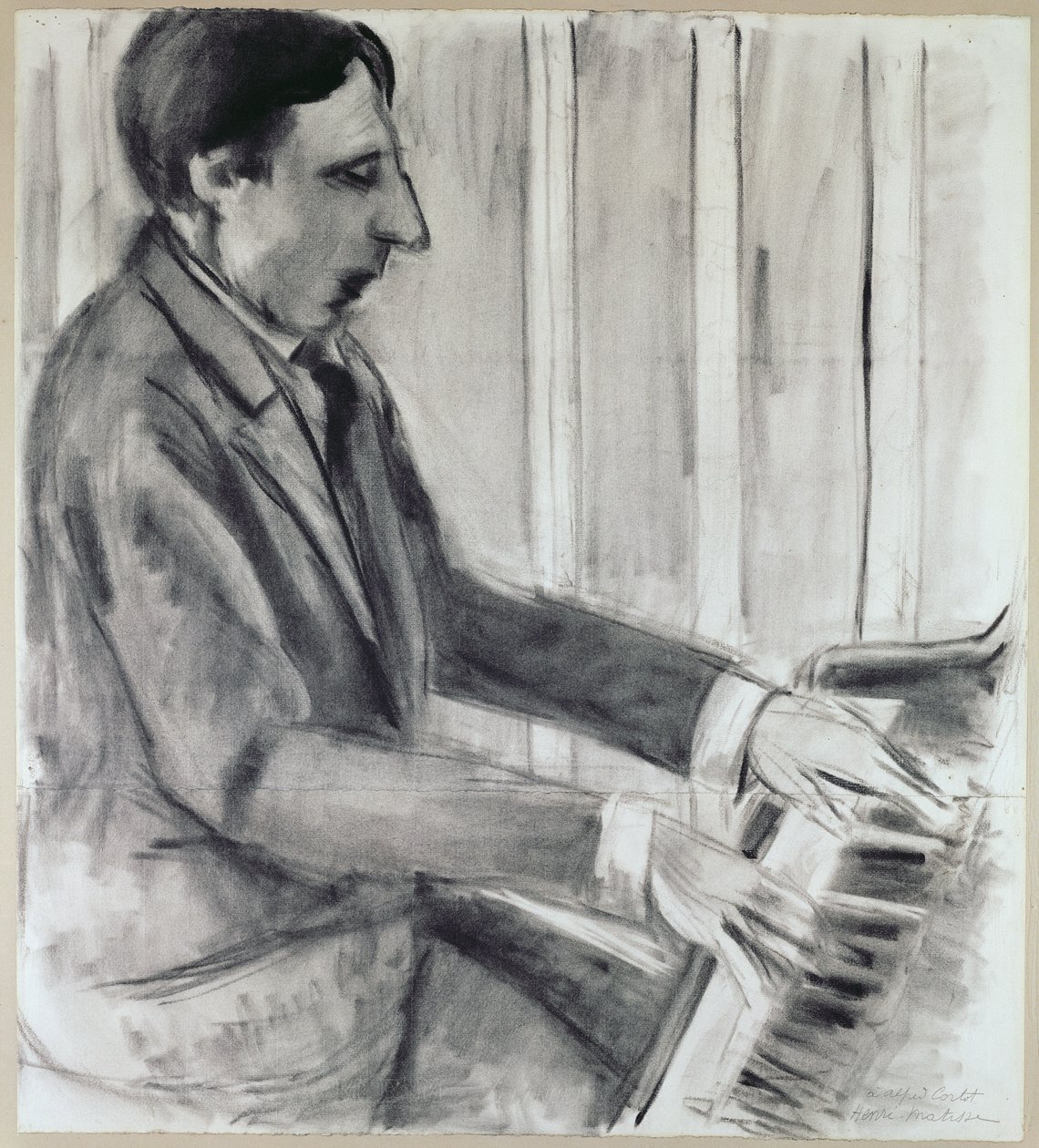 Alfred Cortot (penna, inchiostro e acquerello) da Henri Matisse