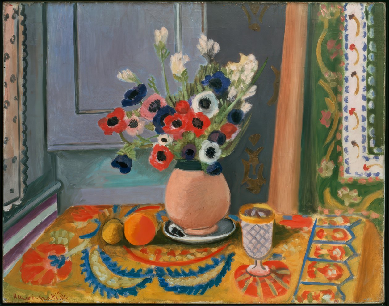 Anemoni in un vaso di terracotta da Henri Matisse