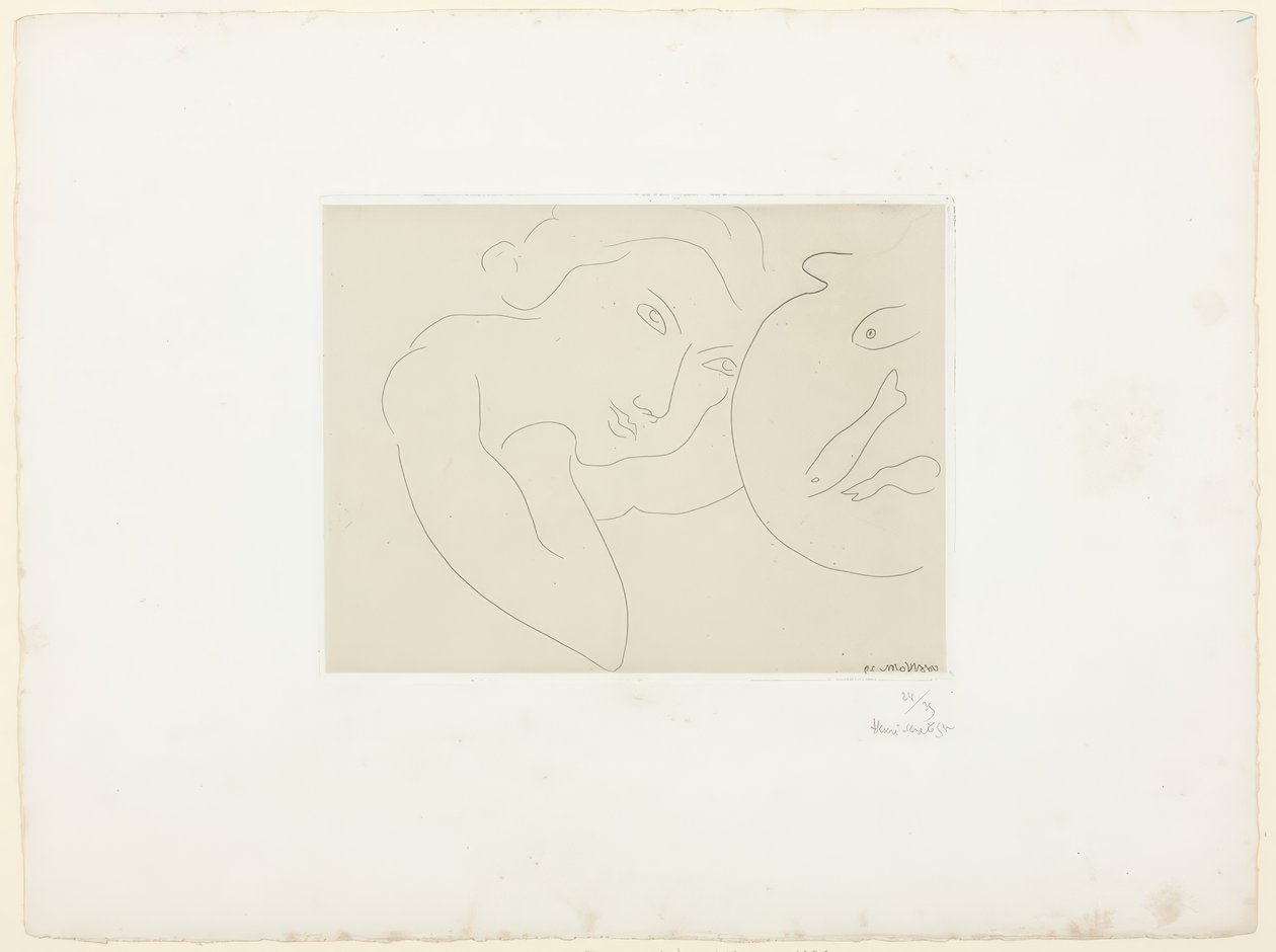 Testa di gallo e ciotola di pesce da Henri Matisse