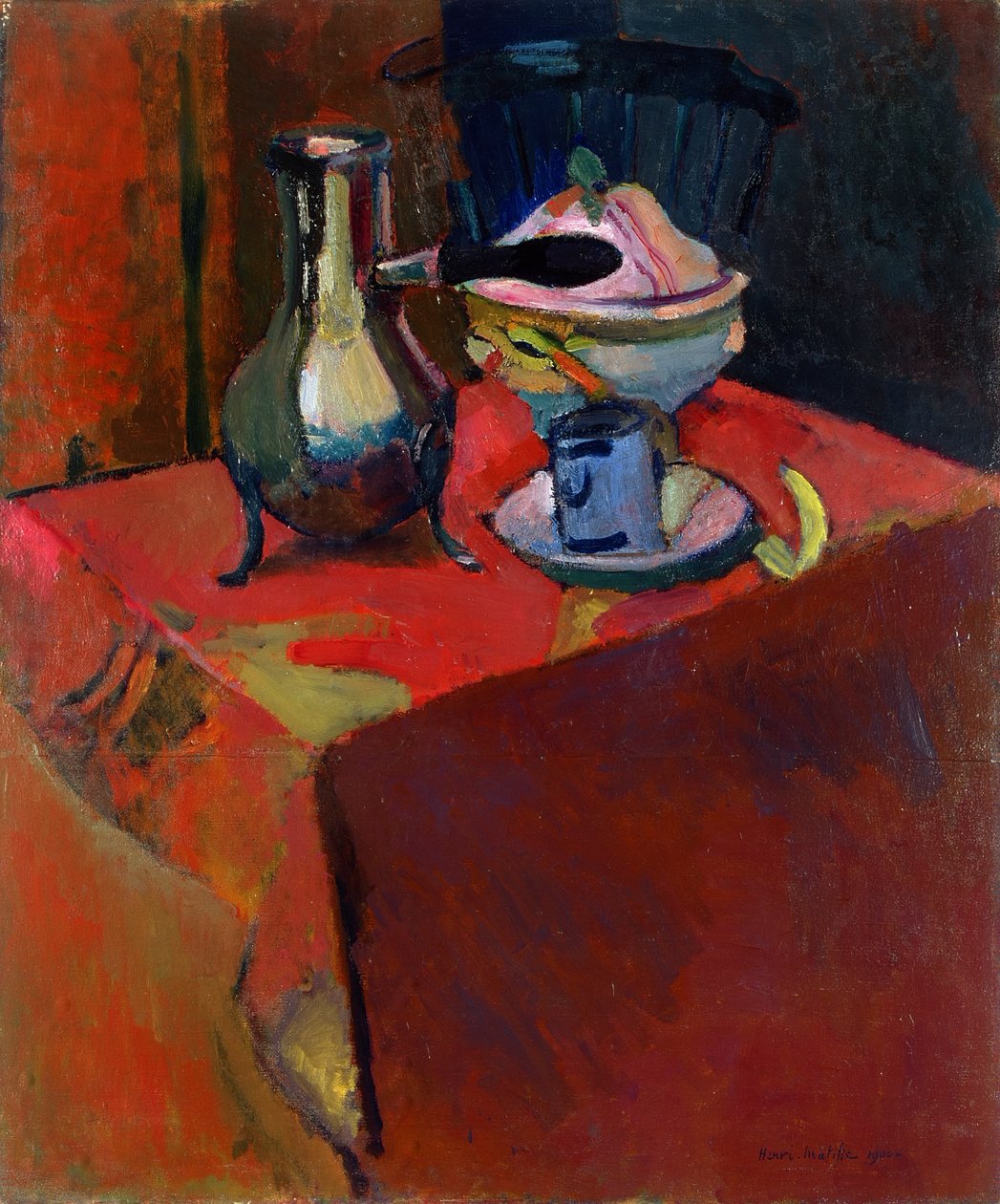 Stoviglie su un tavolo da Henri Matisse