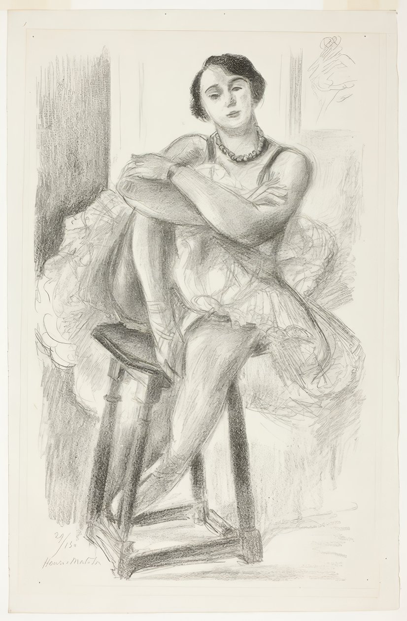 Danzatrice seduta su uno sgabello, da Dieci danzatrici da Henri Matisse