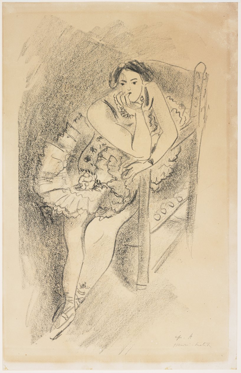Ballerina su una sedia di legno da Henri Matisse