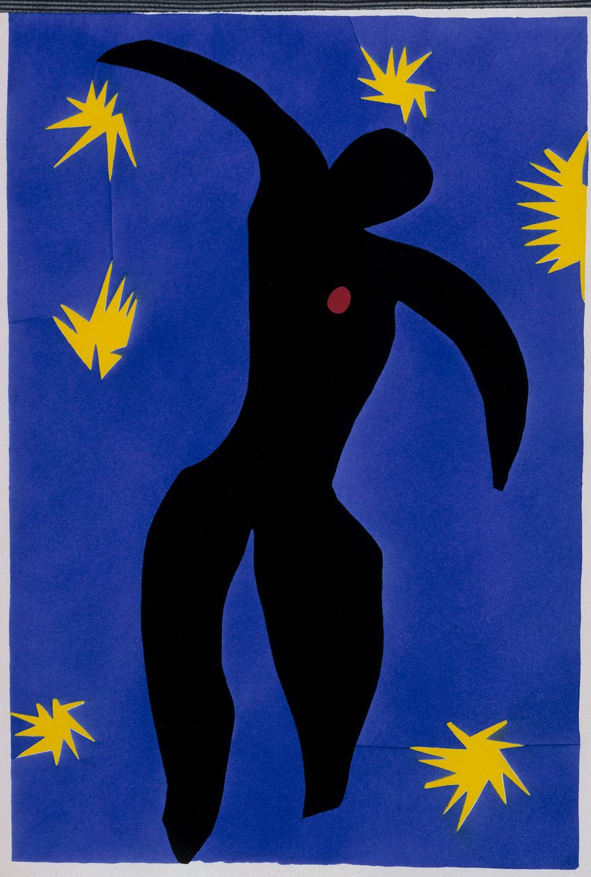 La caduta di Icaro. Da "Jazz". Tavola VIII. P. 55 da Henri Matisse