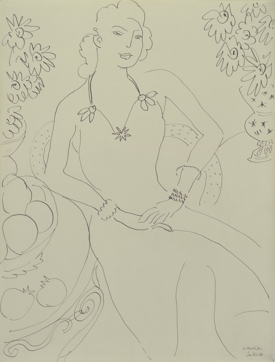 Disegno di donna seduta da Henri Matisse