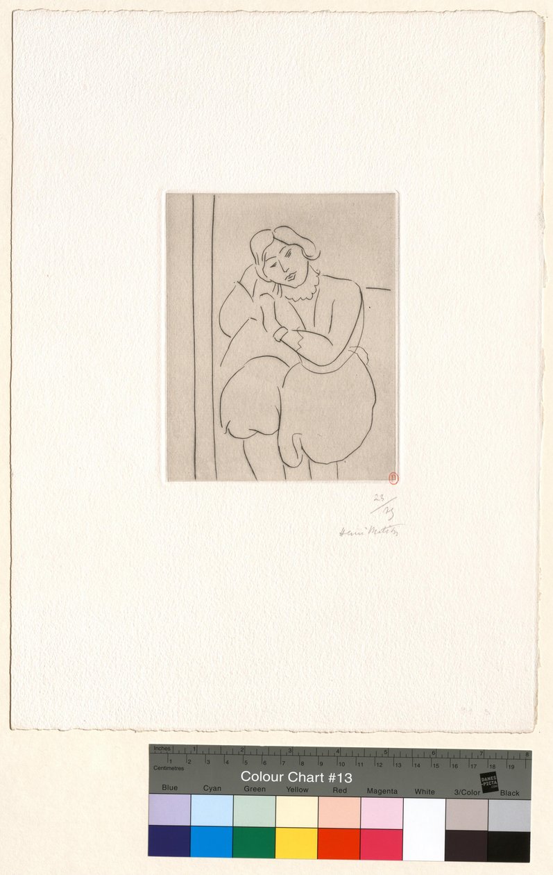 Donna seduta, con la testa appoggiata sulla mano destra da Henri Matisse