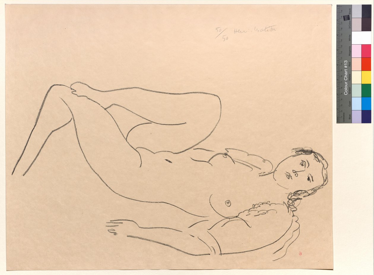 Donna nuda sdraiata, con le gambe piegate da Henri Matisse