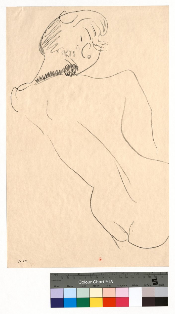 Figura di schiena con collana nera da Henri Matisse