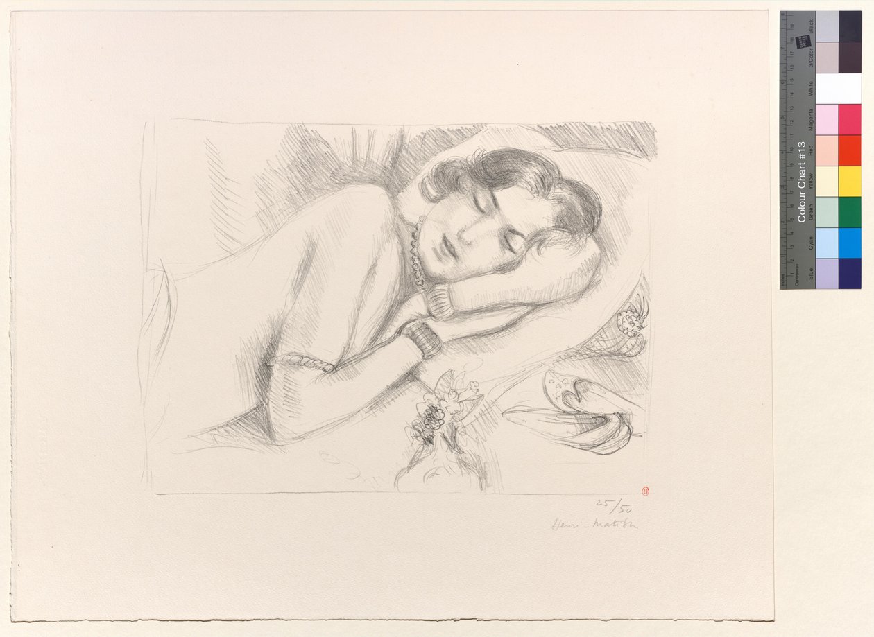 Figura addormentata con babbucce da Henri Matisse