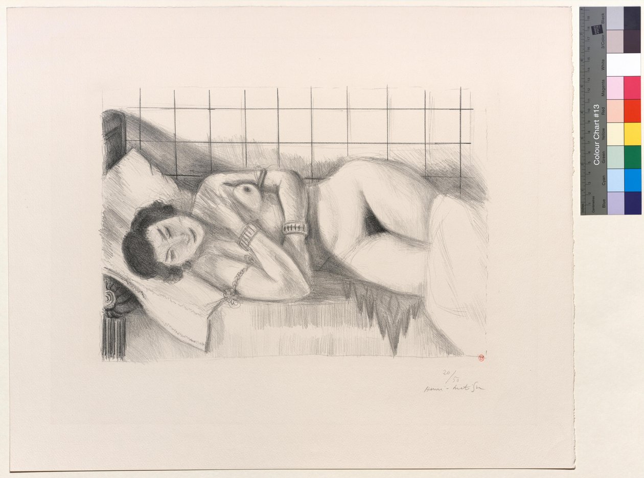 Figura addormentata, scialle sulle gambe da Henri Matisse