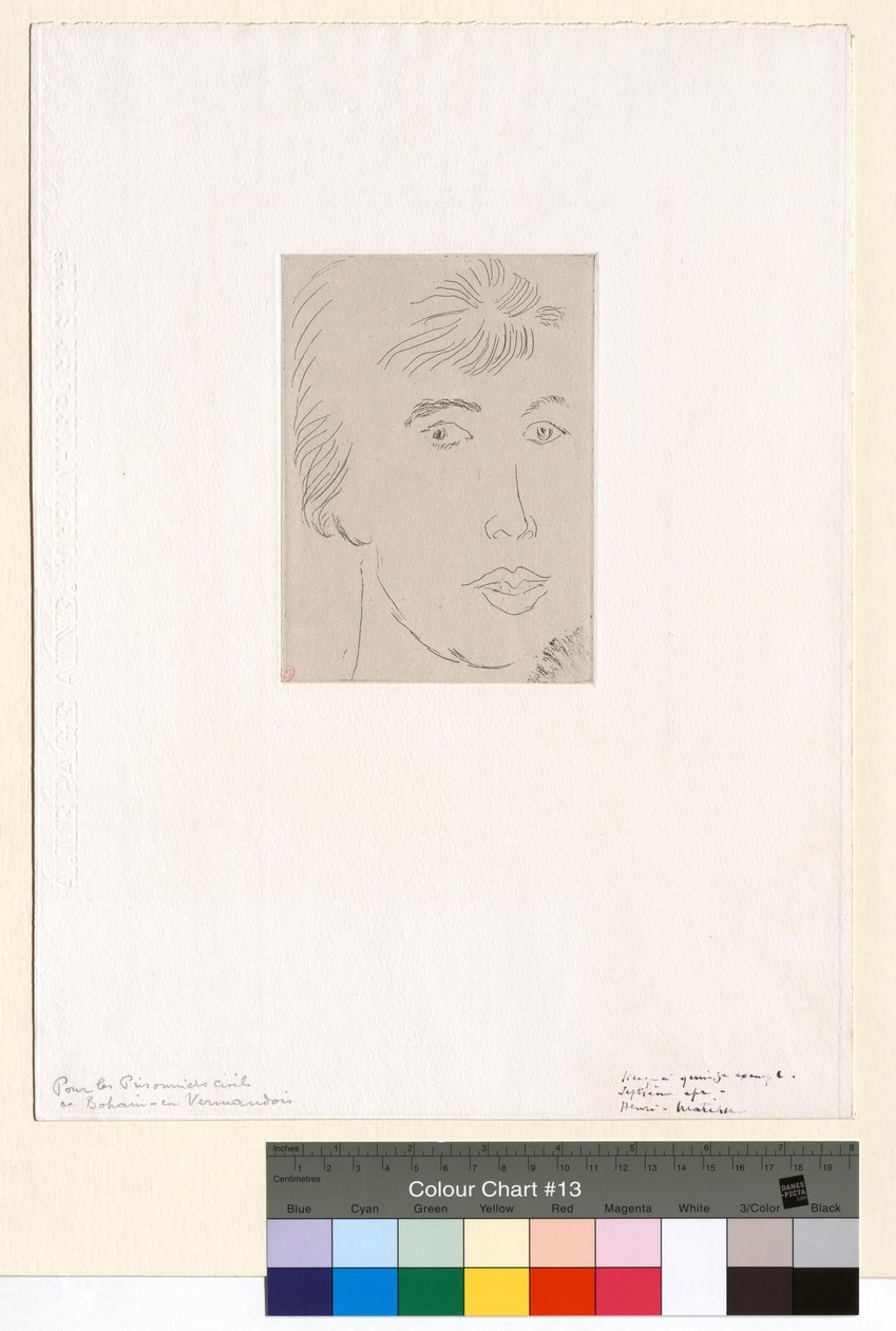 Josette Gris, vista di tre quarti da Henri Matisse
