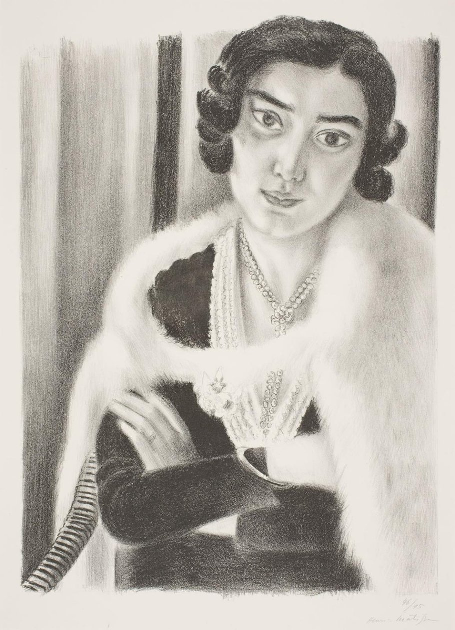 Donna con un mantello di pelliccia di volpe da Henri Matisse