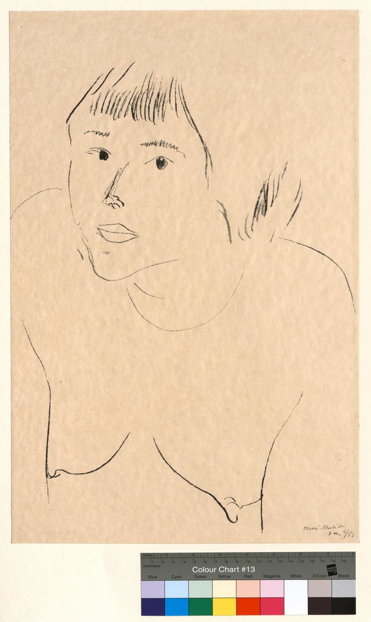 Gli occhi neri (Donna nuda, a busto, di fronte) da Henri Matisse